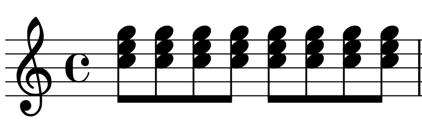 Repeated C major chord